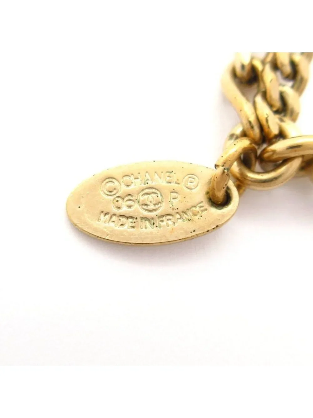 Chanel Necklace Gold Coin CC Logo Chain